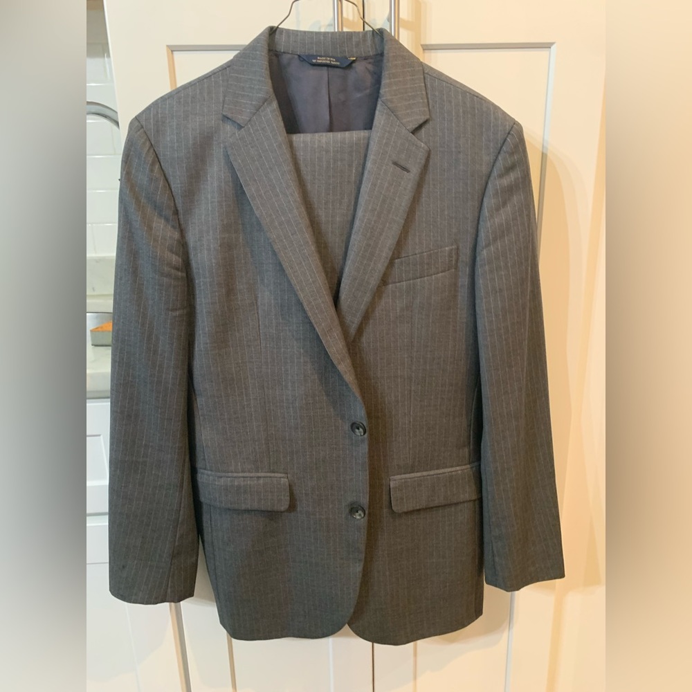 Brooks Brothers Grey Pinstriped Suit